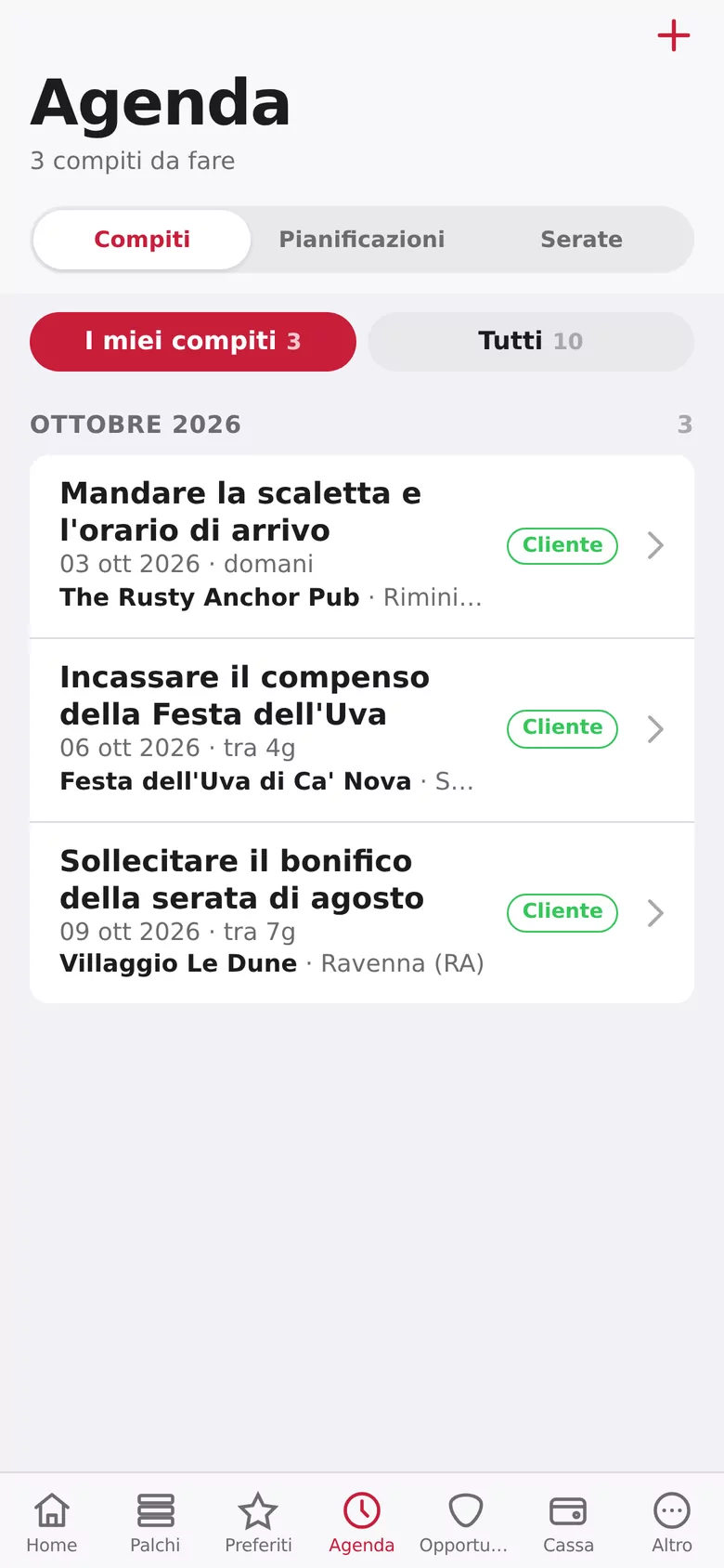 I compiti: Chi fa cosa, e per quando